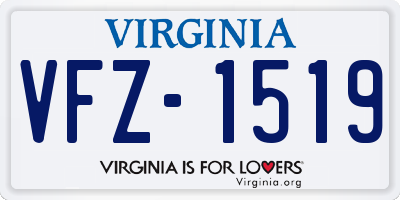 VA license plate VFZ1519