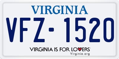 VA license plate VFZ1520