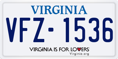 VA license plate VFZ1536