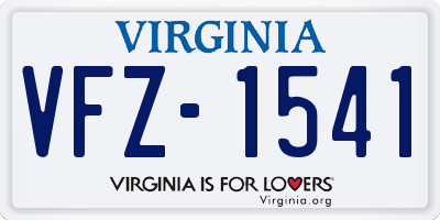 VA license plate VFZ1541