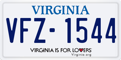 VA license plate VFZ1544