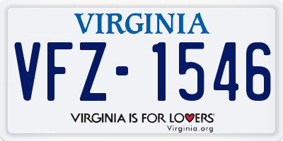 VA license plate VFZ1546