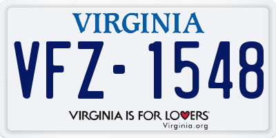 VA license plate VFZ1548