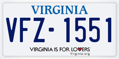 VA license plate VFZ1551