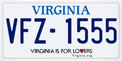 VA license plate VFZ1555