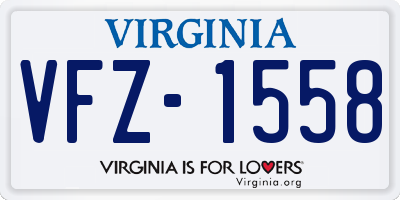 VA license plate VFZ1558