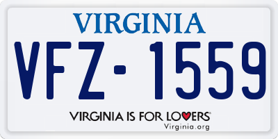 VA license plate VFZ1559