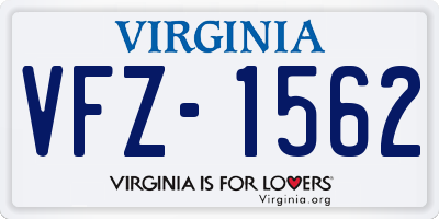 VA license plate VFZ1562