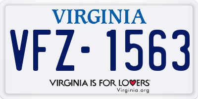 VA license plate VFZ1563