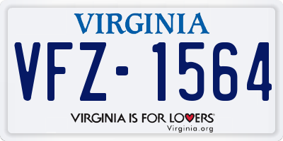 VA license plate VFZ1564