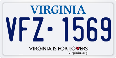 VA license plate VFZ1569
