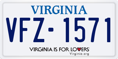VA license plate VFZ1571
