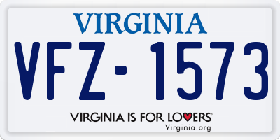 VA license plate VFZ1573