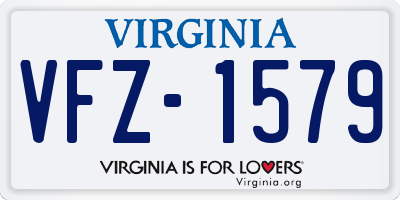VA license plate VFZ1579