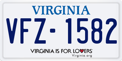 VA license plate VFZ1582