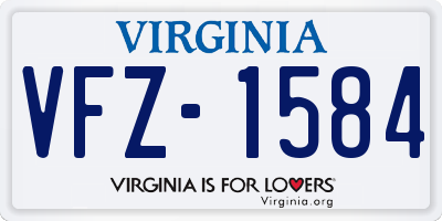 VA license plate VFZ1584