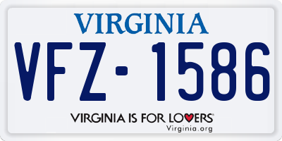 VA license plate VFZ1586