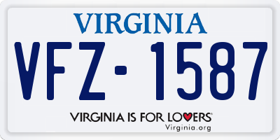 VA license plate VFZ1587