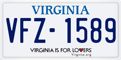 VA license plate VFZ1589