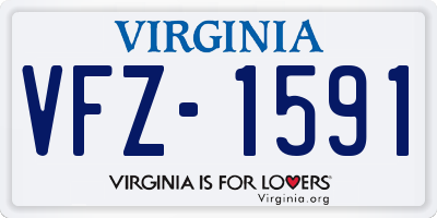 VA license plate VFZ1591
