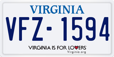VA license plate VFZ1594