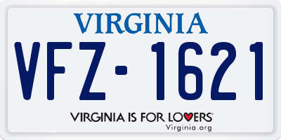 VA license plate VFZ1621