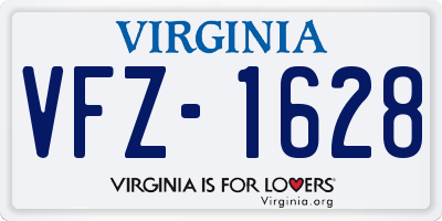 VA license plate VFZ1628