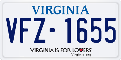 VA license plate VFZ1655