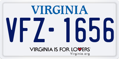 VA license plate VFZ1656