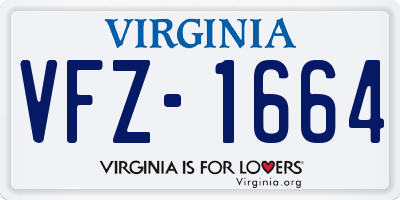VA license plate VFZ1664