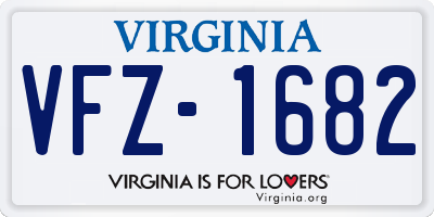 VA license plate VFZ1682