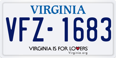 VA license plate VFZ1683