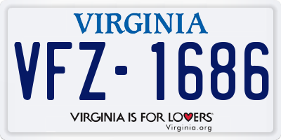 VA license plate VFZ1686
