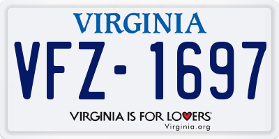 VA license plate VFZ1697
