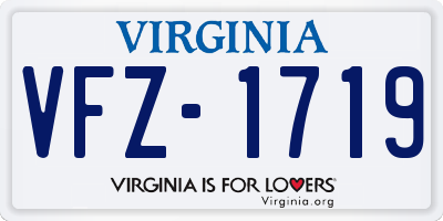 VA license plate VFZ1719
