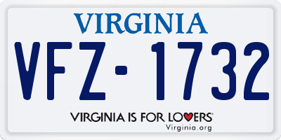 VA license plate VFZ1732