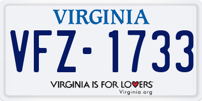 VA license plate VFZ1733