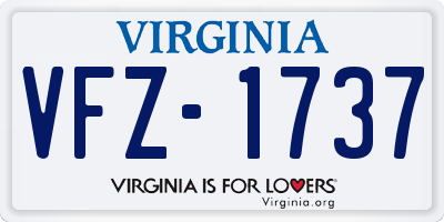 VA license plate VFZ1737