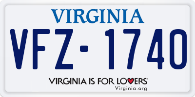 VA license plate VFZ1740