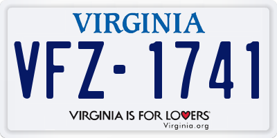 VA license plate VFZ1741