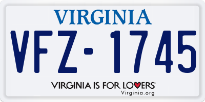 VA license plate VFZ1745