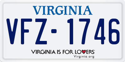 VA license plate VFZ1746