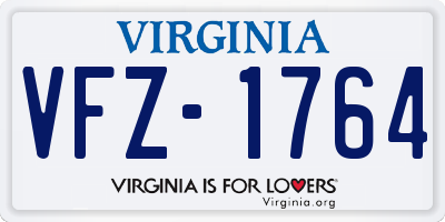 VA license plate VFZ1764