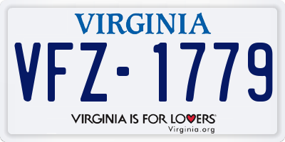 VA license plate VFZ1779