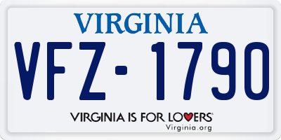 VA license plate VFZ1790