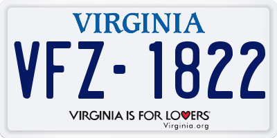 VA license plate VFZ1822