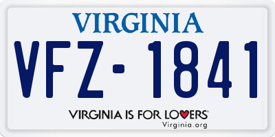 VA license plate VFZ1841