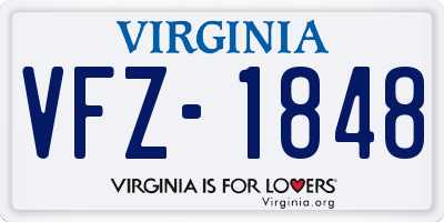 VA license plate VFZ1848