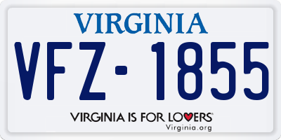 VA license plate VFZ1855