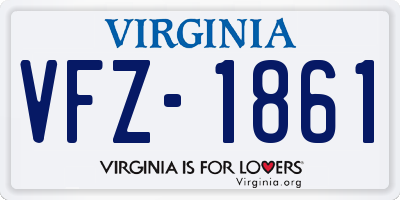 VA license plate VFZ1861